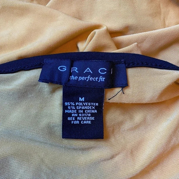 Grace The Perfect Fit Boho Stretchy Comfortable Summer Top Blouse Women Size M - Picture 4 of 5